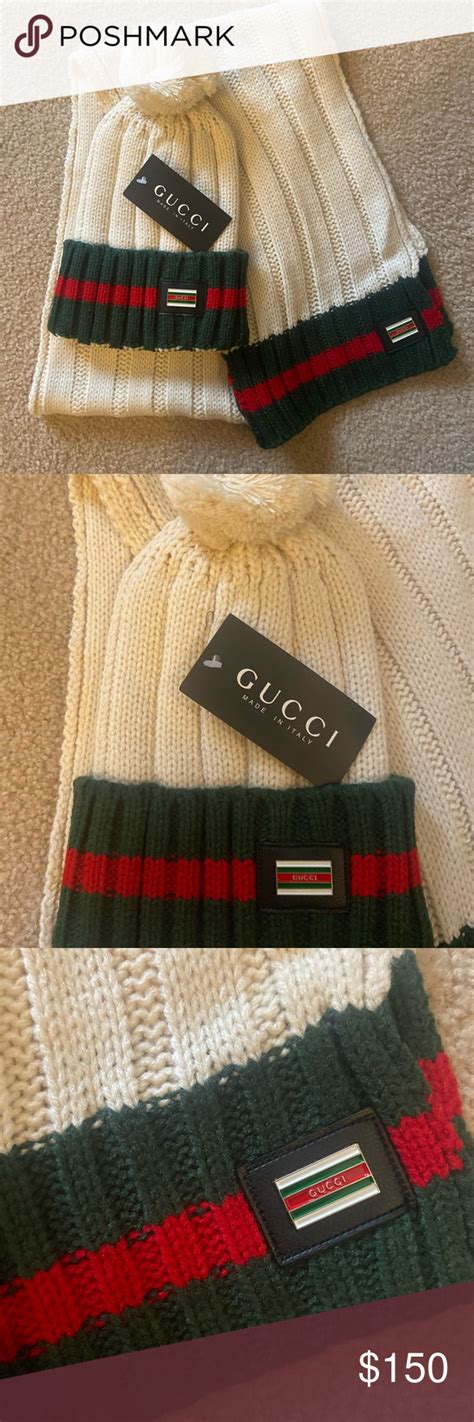 gucci hat and scarf set cheap|gucci scarf real.